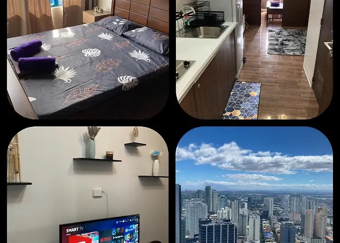 Makati Amazing View Penthouse Studio, Air Residence, Fast Internet *