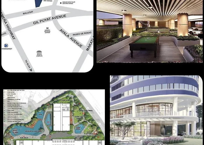 公寓 Makati Amazing View Penthouse Studio, Air Residence, Fast Internet *